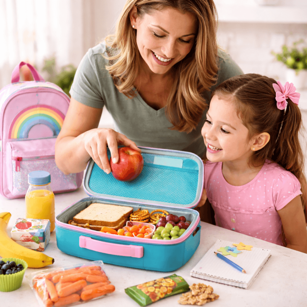 packing a childs lunch before day care
